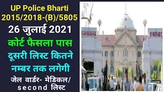 पुलिस भर्ती:- UP Police (2015/2018-(B)/5805) | कोर्ट के फैसले की आखिरी तारीख