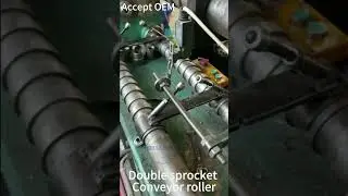 Double sprocket conveyor roller #roller #conveyor #conveyorroller