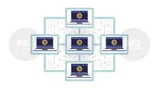 Blockchain network 2D animation