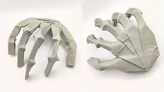 Origami Hand Skeleton by Jeremy Shafer | How to make a paper skeleton