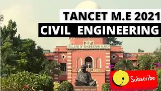 TANCET 2021 M.E CIVIL ENGINEERING