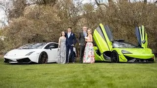 Prom with a Mclaren 620R and a Lamborghini Gallardo Super Trofeo Stradale!