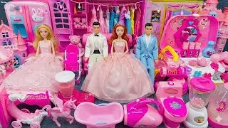 11 Minutes Satisfying With Unboxing Cute Princess House ＆ Pink Bed, Racing car Toys ASMR Review