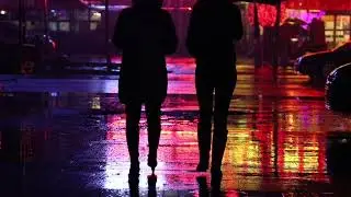 Neon lights reflecting on a rainy street &ndash; Chill Lofi Beat to Study/Relax