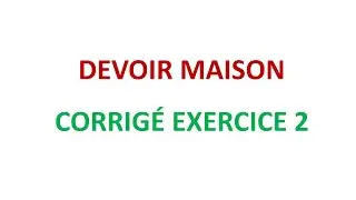 DEVOIR MAISON ► EXERCICE 2: Fonctions linéaire et affines ► 3eme année du collège