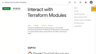 Interact with Terraform Modules GSP751