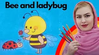 How to draw bee and ladybug easy?Easy bee and ladybug drawing for children.