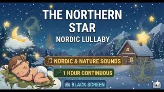 The Northern Star 🌟 Nordic Lullaby for Baby Sleep | 1 Hour Black Screen