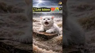 A Miracle Rescue: Cat Saved from Flood 🌊🐱 | Heartwarming Cat Stories 😭💔 #shorts #cat