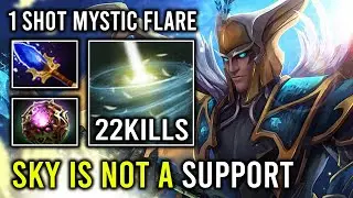 How to Solo Mid Skywrath Mage 1 Shot Mystic Flare Unlimited Skill Spam Dota 2