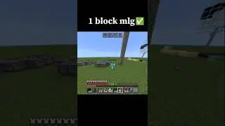 one block mlg ✅ #minecraft #herobrinegamerz #gaming #trending