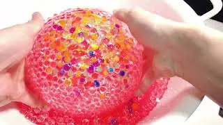 オービーズ1万個で氷の風船スクイーズ作ってみた I made an ice balloon squishy with 10,000 orbees