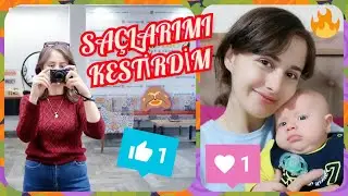 SAÇLARIMI KESTİRDİM💇🏼‍♀️KOCAMLA KAVUŞTUK SONUNDA👩‍❤️‍💋‍👨ATEŞ DEMİR İLE GÜNLÜK VLOG👼🏻