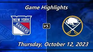 Game Highlights | New York Rangers vs Buffalo Sabers | 10-12-23