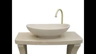 Cradle Stone Freestanding Stone Basin   600 x 430 x 150mm - LGBACR0001
