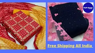 Cotton Dress Materials with price | Cotton salwar suit | Banarasi Silk Dress Materials | India