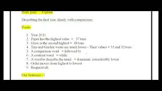 IELTS Academic Task 1 Bar Chart sentence wise  Explanation Easy Structure + easy words
