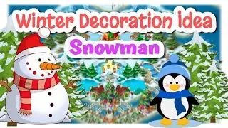 Winter Decoration Idea ☃️ || Snowman || Township ||