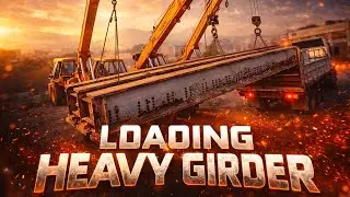 Three hydra crane Loding a Big heavy railway Girder on long truck Trelar #how #information #howto