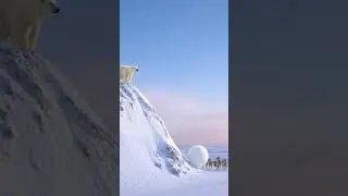 Snowball Tactics! Will the Polar Bear&rsquo;s Plan Work? #polarbear #bear #wolf #snow