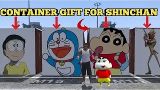 Shinchan Doraemon got container gift from Subscribers🎁🥳#gta5telugu#bommalu#shinchan