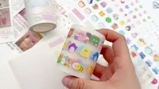 Journaling and Scrapbooking Pastel Decorative Washi Style Clear PET Tape Kiss Cut Sticker Roll