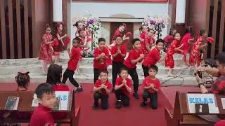 Tari imlek 2025 Chinese New Year, meme and friends SD Kristen Gloria 1 Surabaya