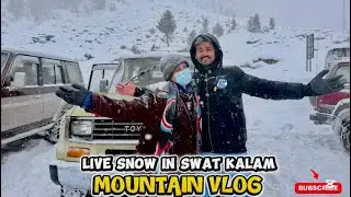 Live Snow In Swat Kalam || First Vlog with my Wife in mountain ⛰️❤️ ||