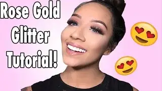 Easy Rose Gold Glitter Makeup! (Wedding Series pt.2)
