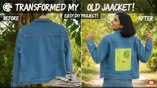 Old Denim Jacket Makeover 🎨 | Hand Painting for beginners | Easy DIY