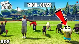 GTA 5 : Franklin First Day Of School In Yoga Class With Shinchan in GTA 5 ! (GTA 5 mods)