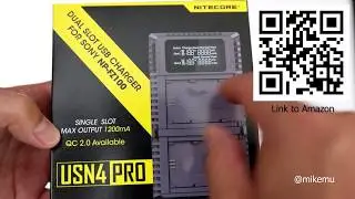 Зарядное устройство Nitecore USN4 Pro для аккумуляторов NP-FZ100 | Первый взгляд