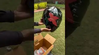 Glossy black axor helmet ⛑️ unboxing 💥❤️ #youtube #viral
