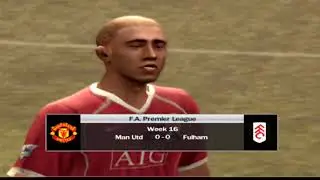 fifa 07 season mode: week 16 Manchester United vs Fulham