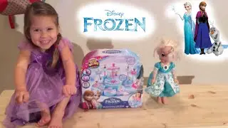 Frozen glitzi globes Elsa's ballroom Disney Anna Olaf mini snowglobes
