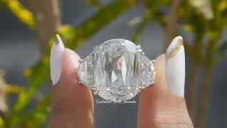 Antique Criss Cut Moissanite Wedding Gift Ring #bridaljewellery #moissanitering @GoldenBirdJewels