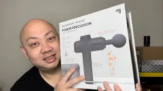 Unboxing Sharper Image Power Percussion Deep Tissue Massager plus detailed review