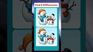 Only 11% Genius Can Find 3 Differences 🥸 #findthedifferences #quiz #spotthediference