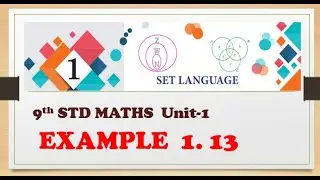 9th STD MATH| UNIT-1|EXAMPLE 1.13| SET LANGUAGE|  Tamil & English Medium@ShanthiMaths-r2t