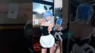 Rem Bunny Maid Cute Dance 😍 Re: Zero kara Hajimeru Isekai Seikatsu Cosplay #shorts