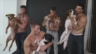 Hunky Male Models Pose Shirtless To Help Rescue Dogs Get Adopted