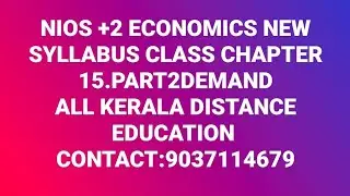 NIOS +2 ECONOMICS CHAPTER 15 PART 2