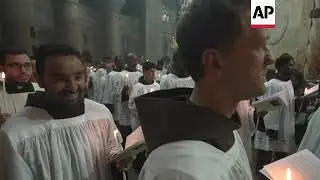 Faithful celebrate Easter Palm Sunday in Jerusalem