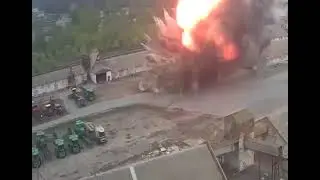Russian Kh-59 missile heat Ukrainian army facility in Dnipro.