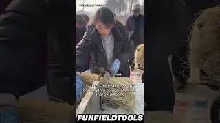 This Manual Cutter 🔪 is Seriously TERRIFYING to watch #FarmTools
