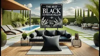 🖤 Pillow Perfect Fresco Solid Indoor/Outdoor Lumbar Pillow Plush Fill | Best Black Outdoor Pillow 🖤