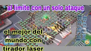 Al l&iacute;mite con un solo ataque en duplicidad el mejor jugador com tirador  l&aacute;ser Boom beach