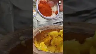 Mouthwatering Ambarella Pickle Made By a Young Boy in a River Side.