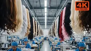 Inside A Modern Hair Wig Factory | Advanced Wig Manufacturing Process | Full Factory Tour & Process