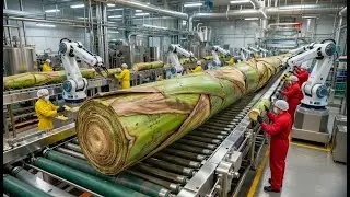 Unveiling the Future: Inside a Modern Banana Stem Processing Plant (Entire Process)